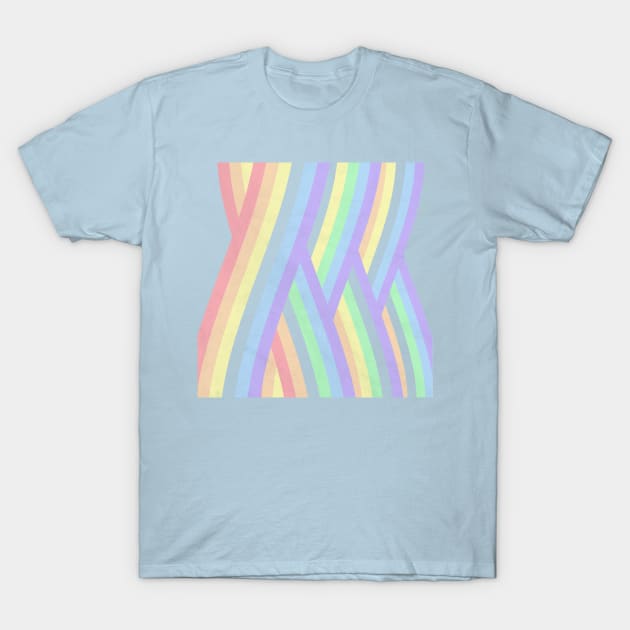 Rainbow minimal marble geometric T-Shirt by carolsalazar